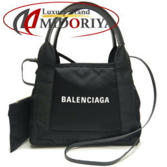 Balenciaga Navy Blue Cabas Tote Bag Black Nylon - Picture 1 of 9